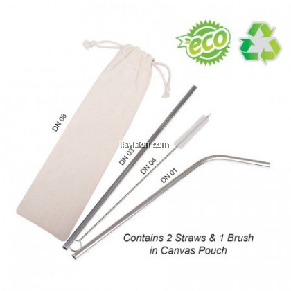 LLS Straw Set with Pouch (4 in 1)